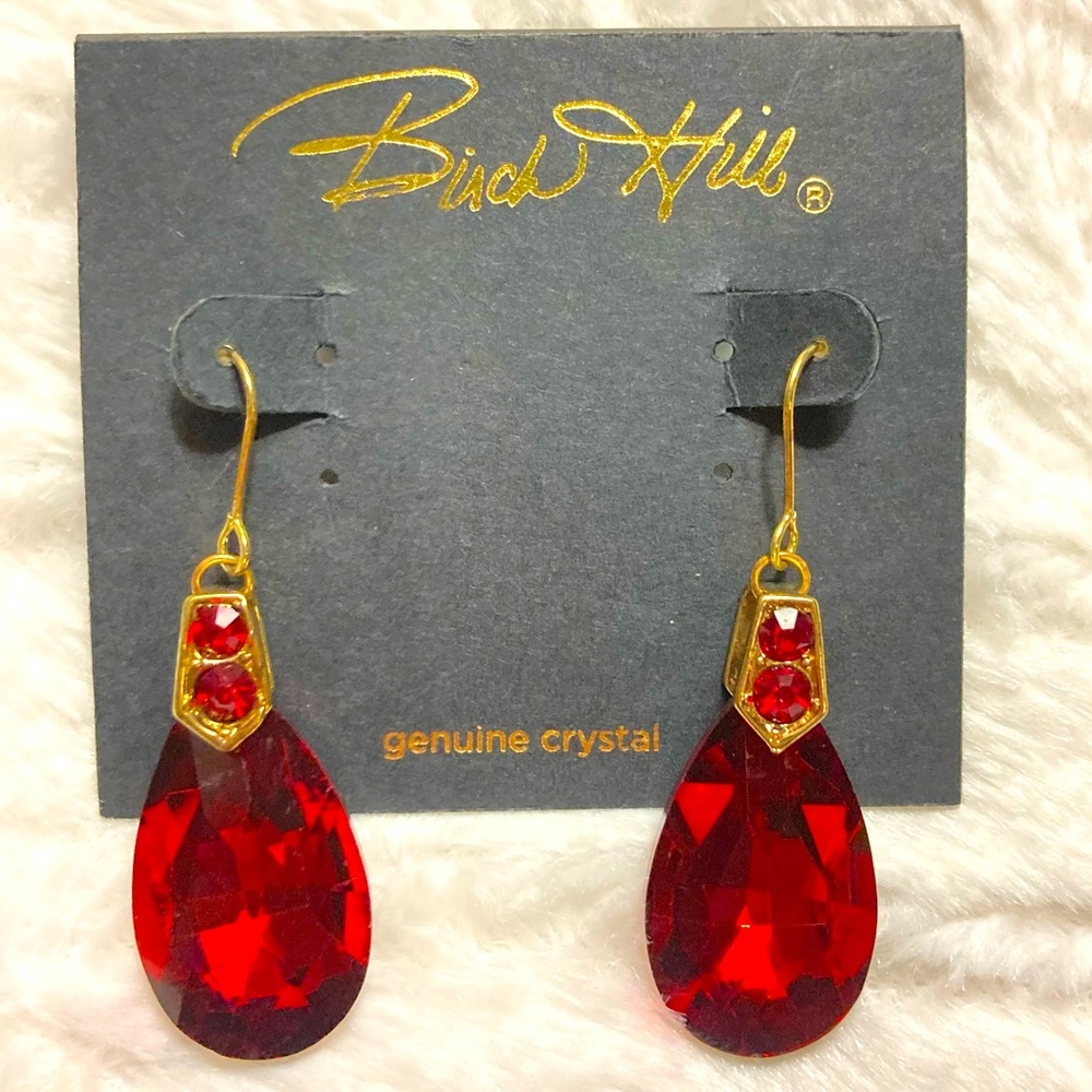 Sparkling Red Crystal Birch Hill Earrings
